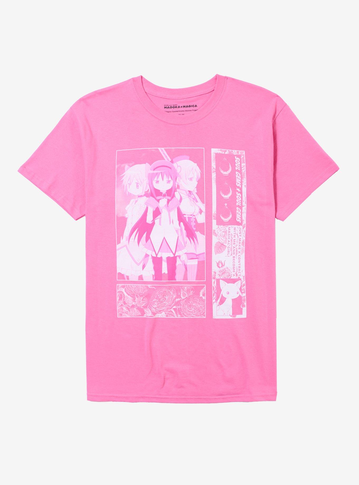 Puella Magi Madoka Magica Pink Panel TShirt Graphic Tee | Graphic Tee | Unisex Shirt | Soft Comfortable Wear