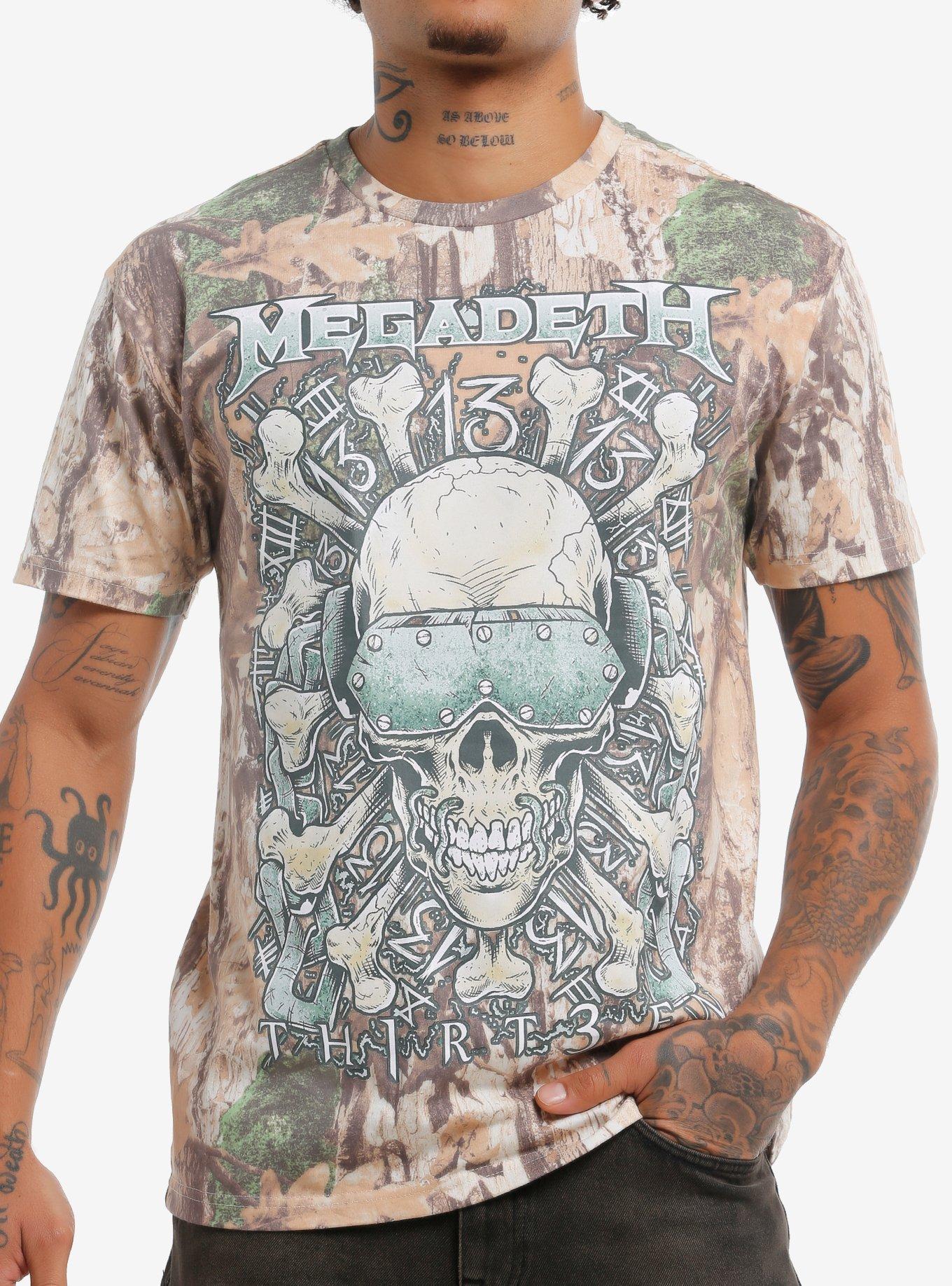 Megadeth Th1Rt3En Camo T Shirt