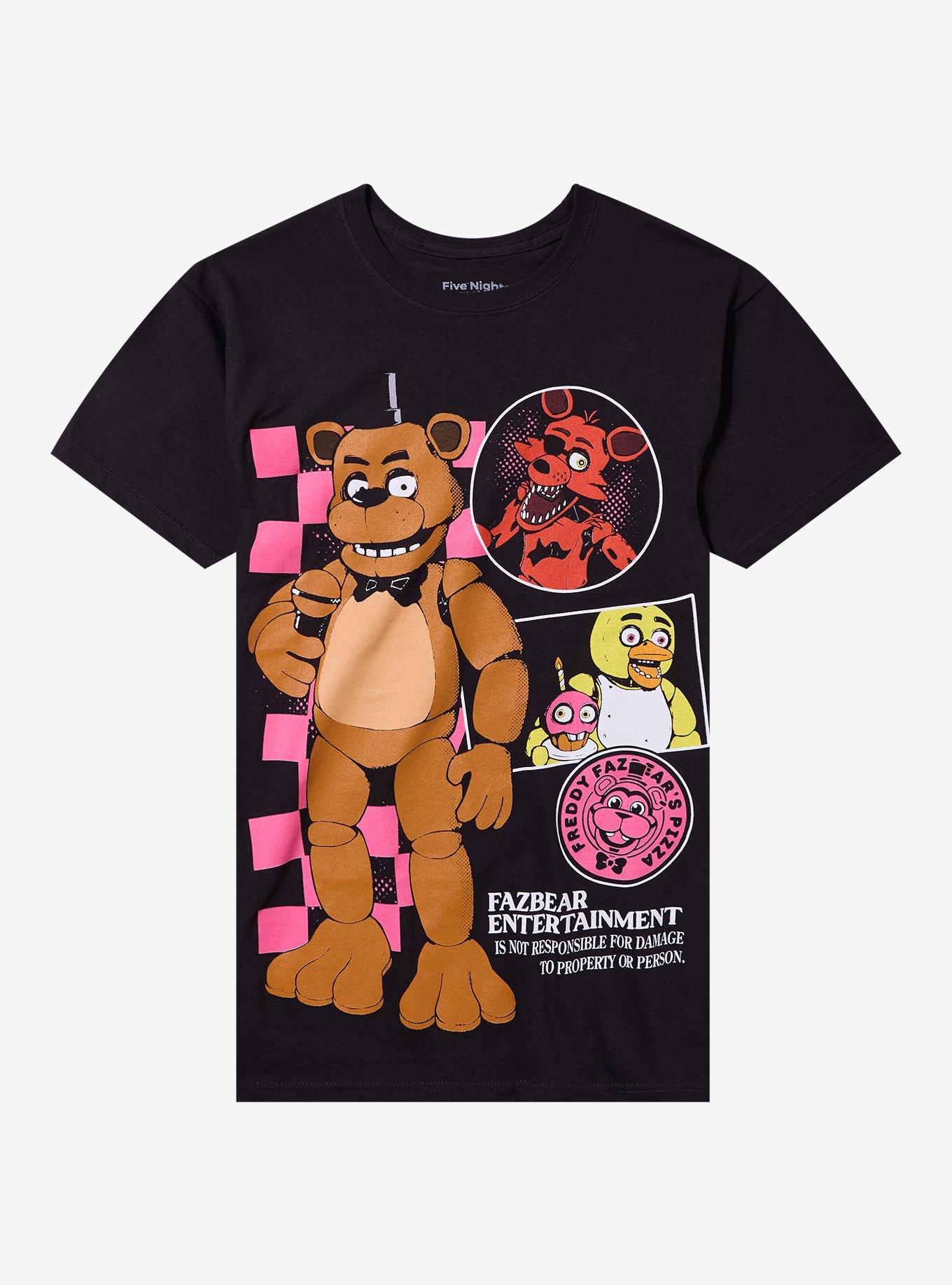 Five Nights At Freddy's Checkered Character T-Shirt | Premium Unisex T-Shirt, Trending Graphic Tee