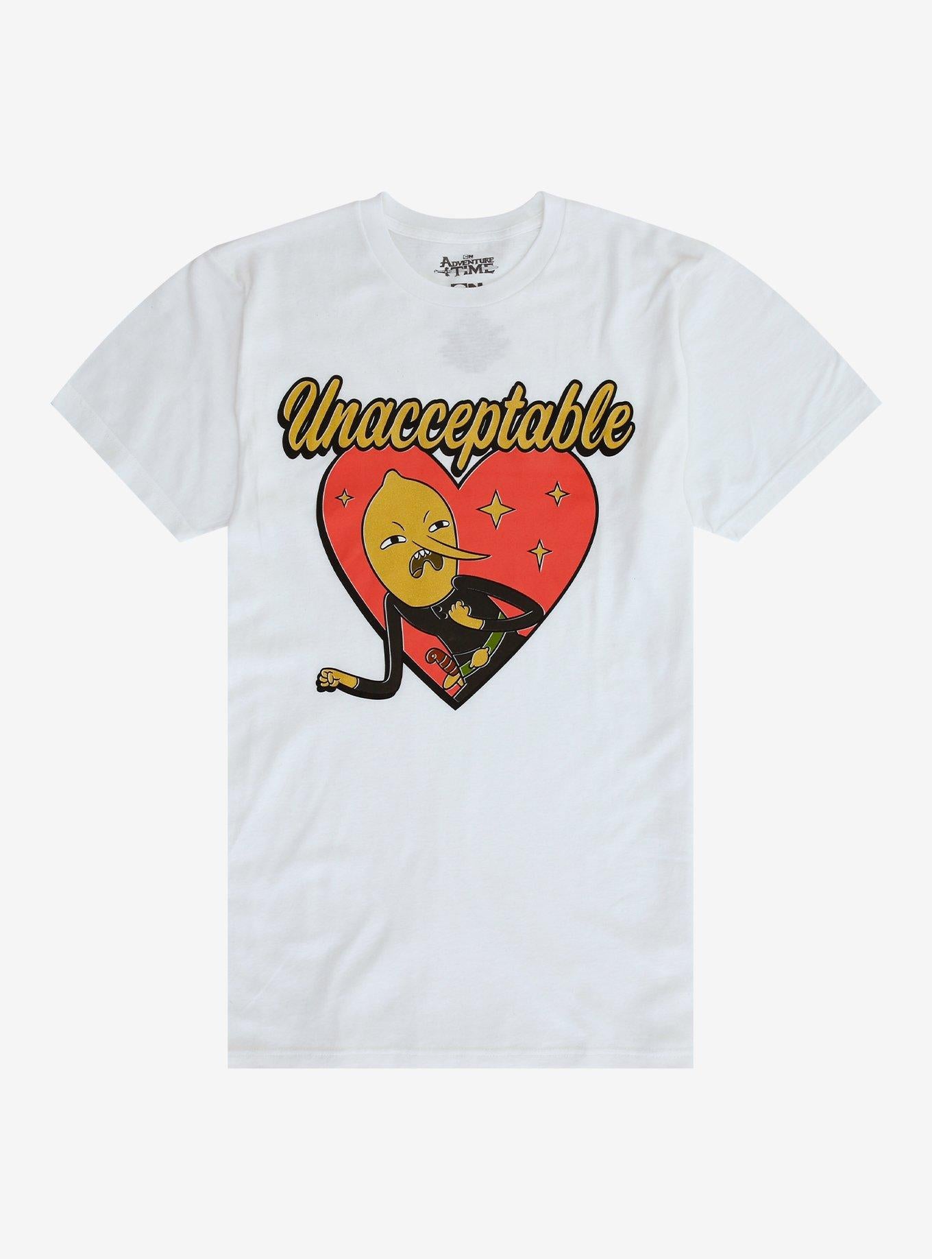 Adventure Time Earl Of Lemongrab Unacceptable Glitter T-Shirt | Premium Unisex T-Shirt, Trending Graphic Tee