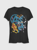 Marvel The Fantastic Four: First Steps Hero Galaxy Four Girls T-Shirt