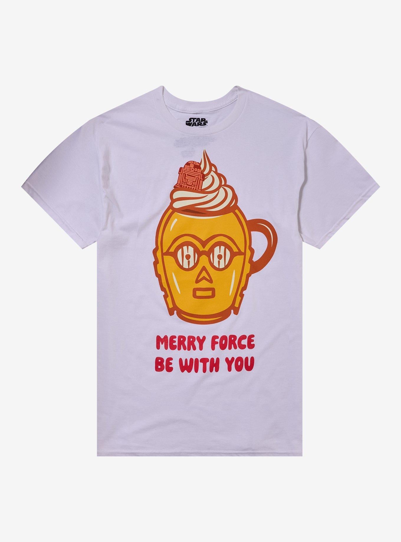 Star Wars C-3PO Merry Force Be With You T-Shirt