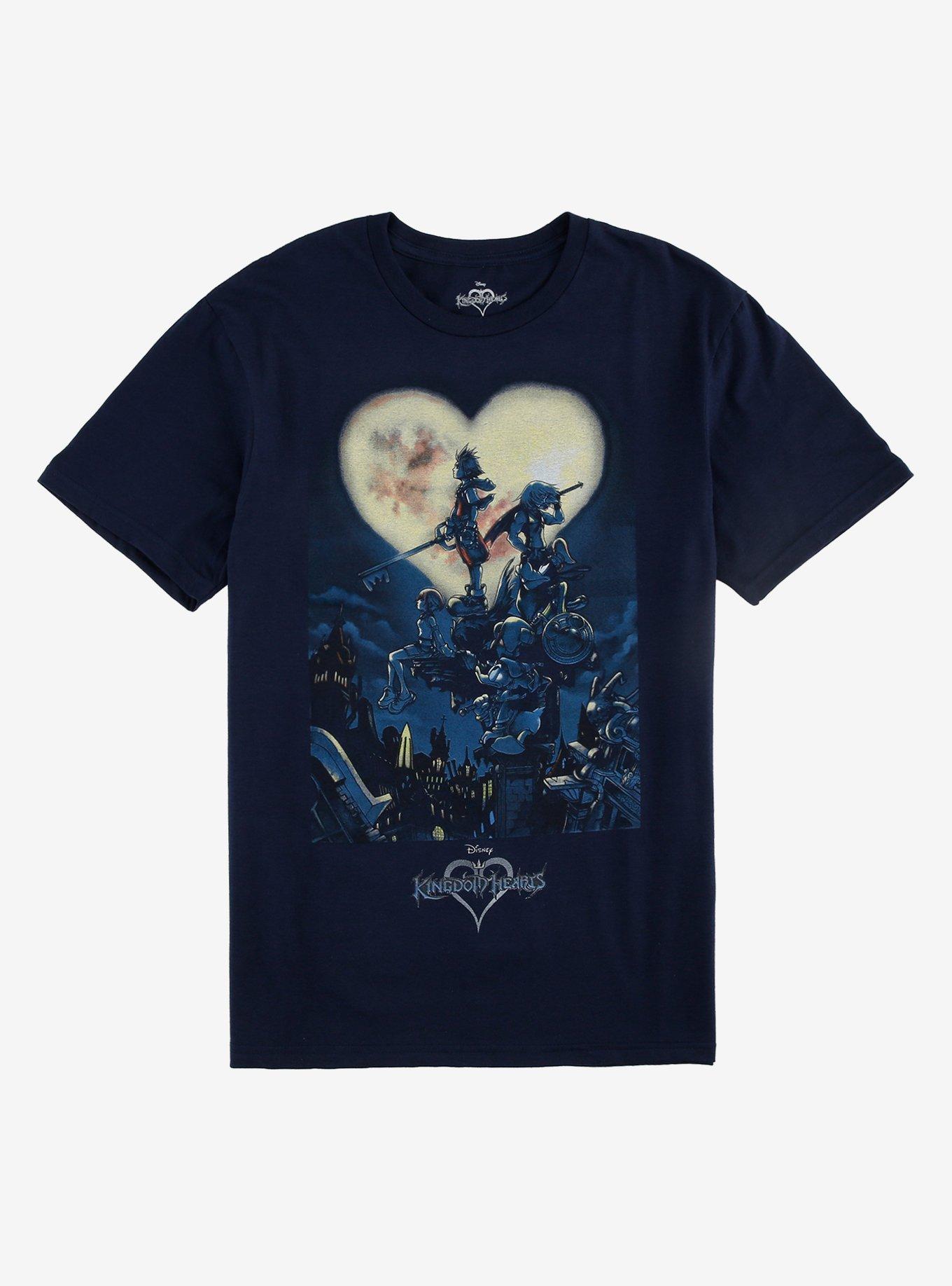 Disney Kingdom Hearts Group Moon Poster T-Shirt | Premium Unisex T-Shirt, Trending Graphic Tee