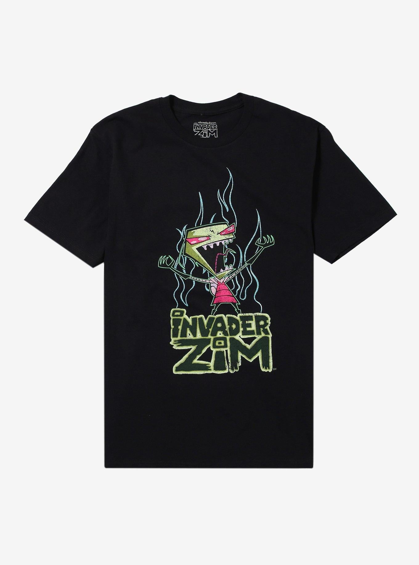 Invader Zim Glitter Flames Zim T-Shirt T-Shirt | High-Quality Print | Perfect For Daily Wear