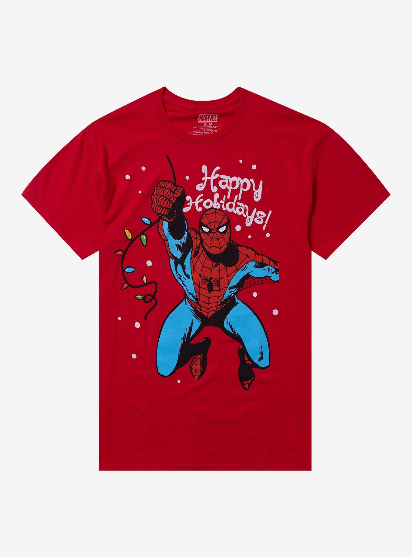 Marvel SpiderMan Holiday TShirt Graphic Tee | Graphic Tee | Unisex Shirt | Best-Selling Design
