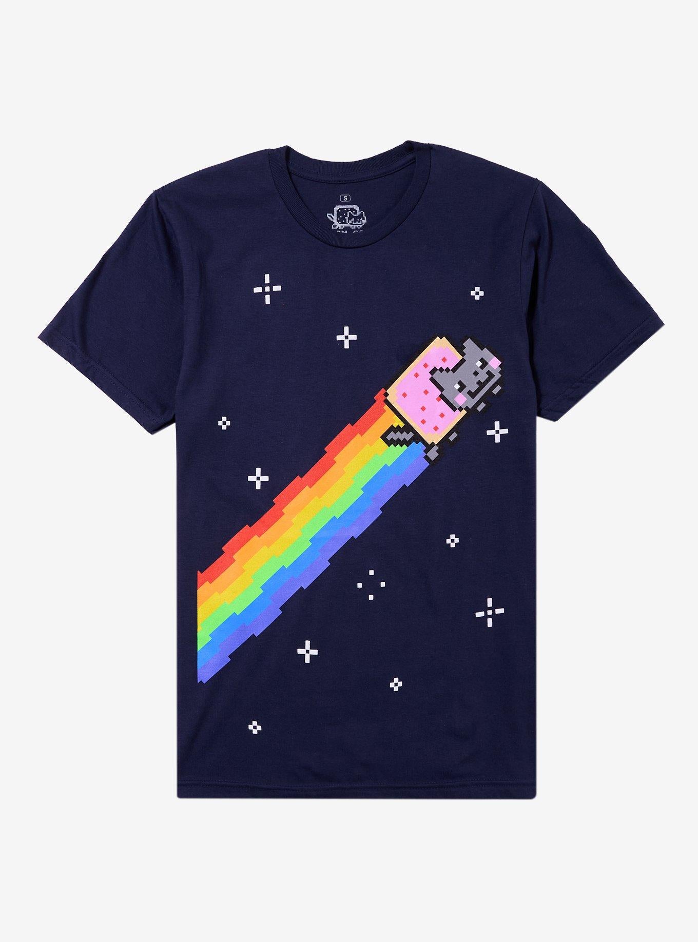 Nyan Cat 8 Bit Night T Shirt