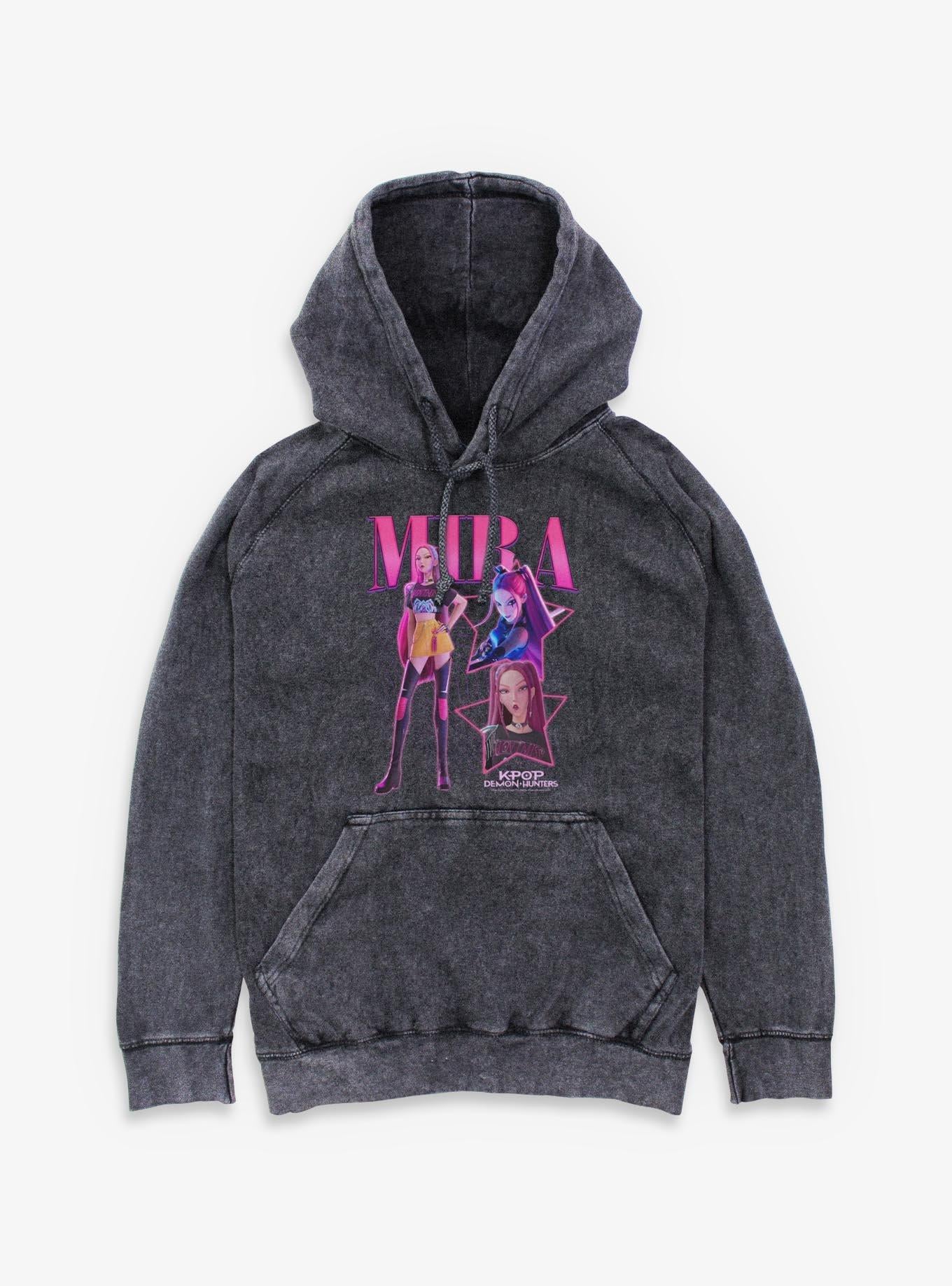 KPop Demon Hunters Mira Collage Mineral Wash Hoodie