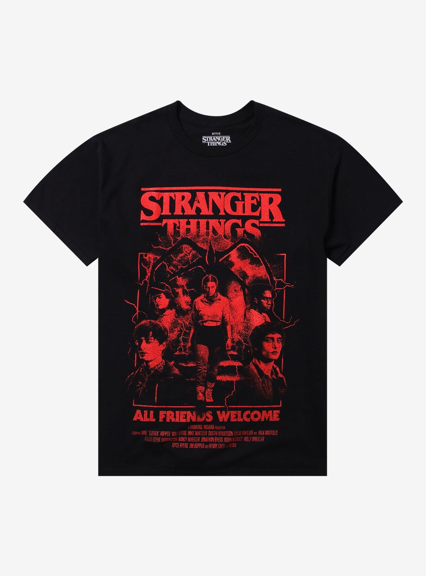 Stranger Things All Friends Welcome Poster T Shirt
