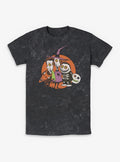 Disney The Nightmare Before Christmas Troublemakers Trio Mineral Wash T-shirt | Trendy Graphic Tee | Casual Unisex T-shirt