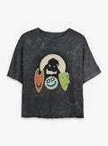 Disney The Nightmare Before Christmas Oogie Boogie And Friends Girls Mineral Wash Crop T-Shirt