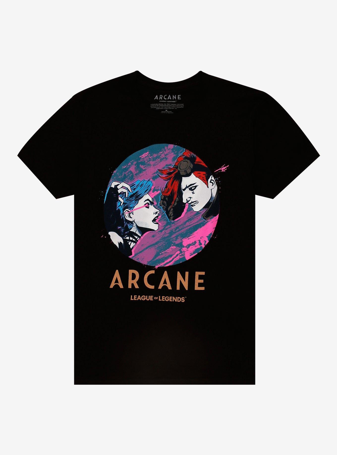 Arcane Jinx Vi Circle Portrait TShirt Graphic Tee | Graphic Tee | Unisex Shirt | High-Quality Print