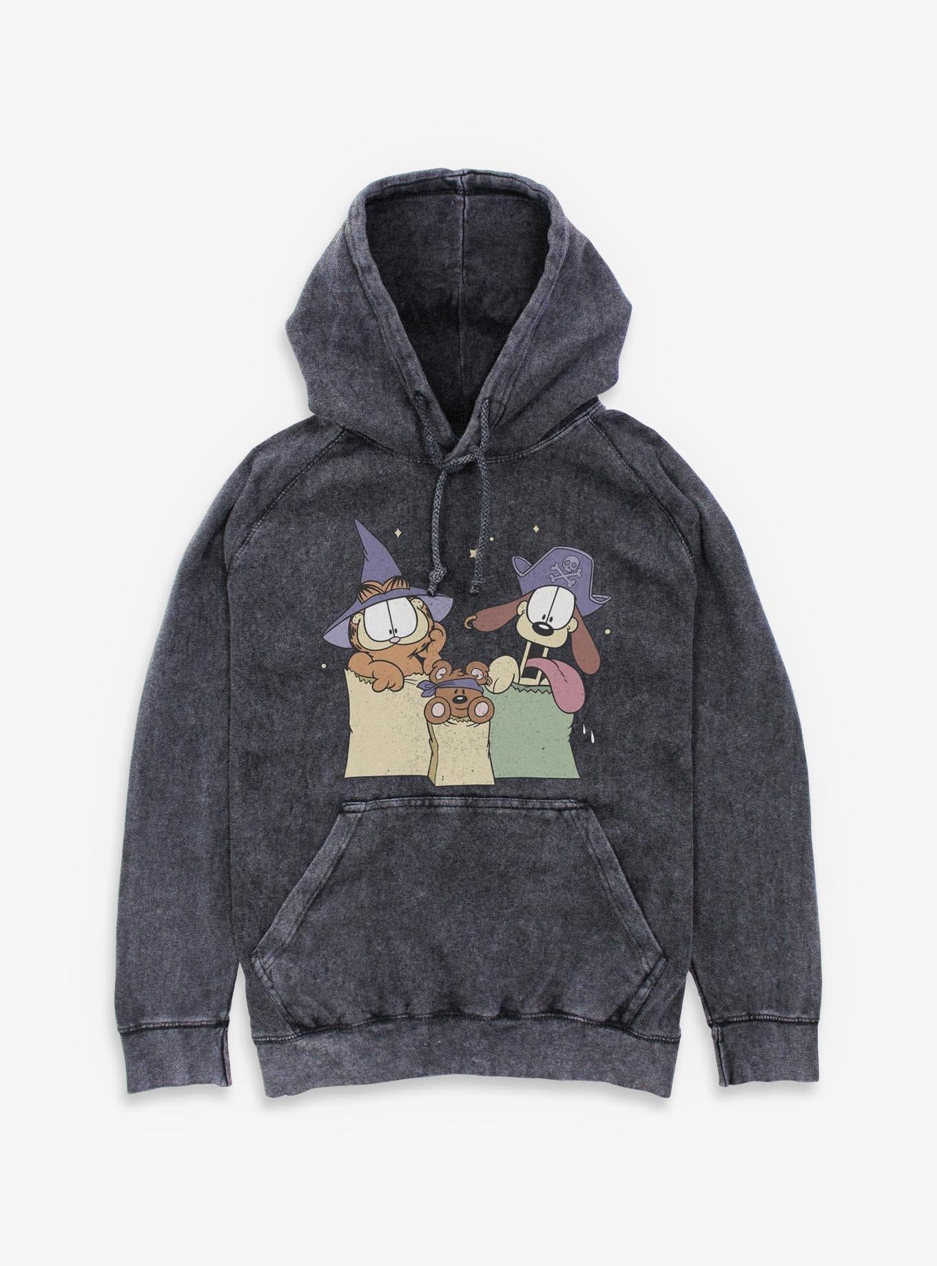 Garfield Spooky Friends Mineral Wash Hoodie