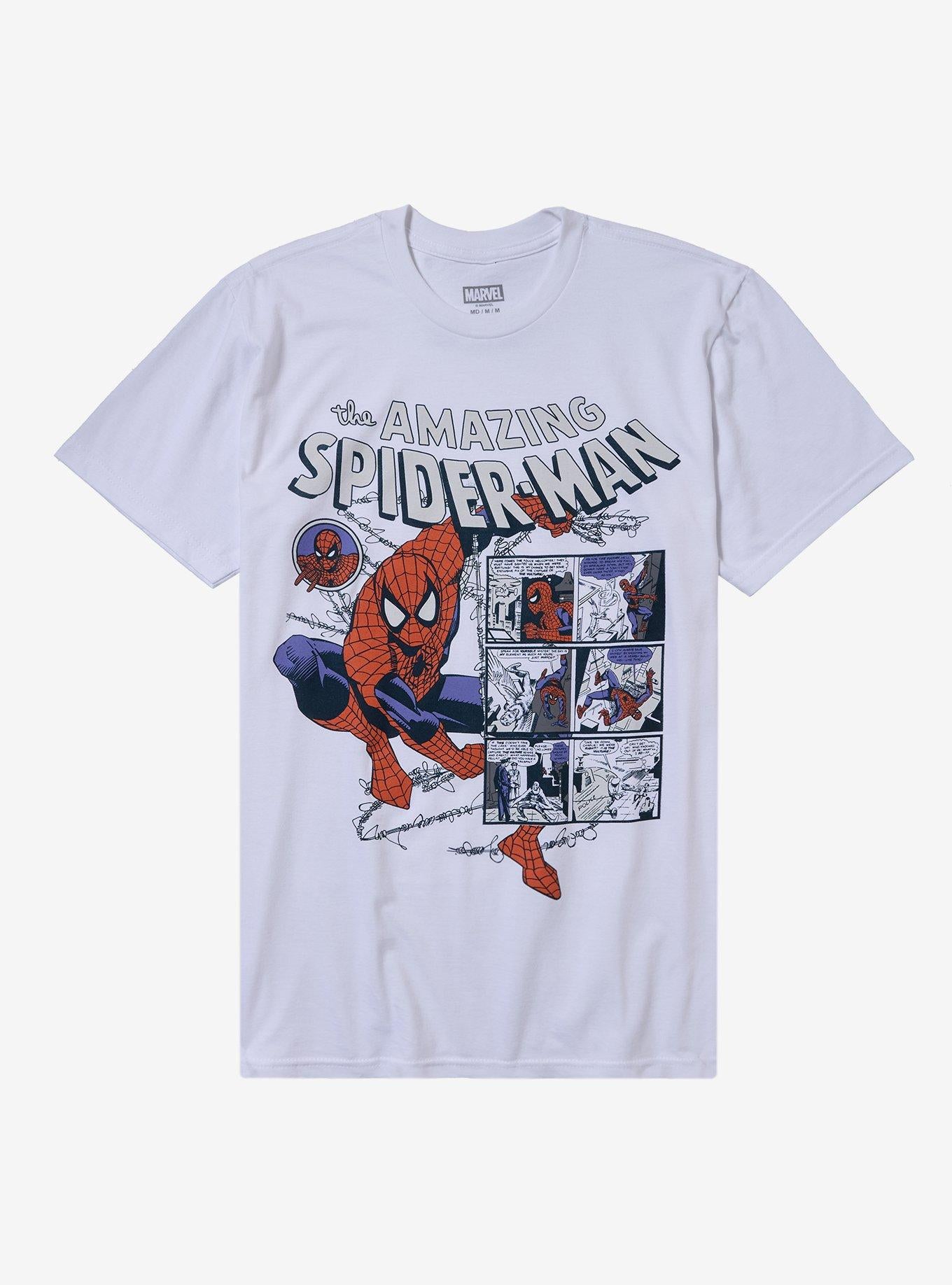 Marvel The Amazing Spider-Man Panels T-Shirt | Premium Unisex T-Shirt, Trending Graphic Tee