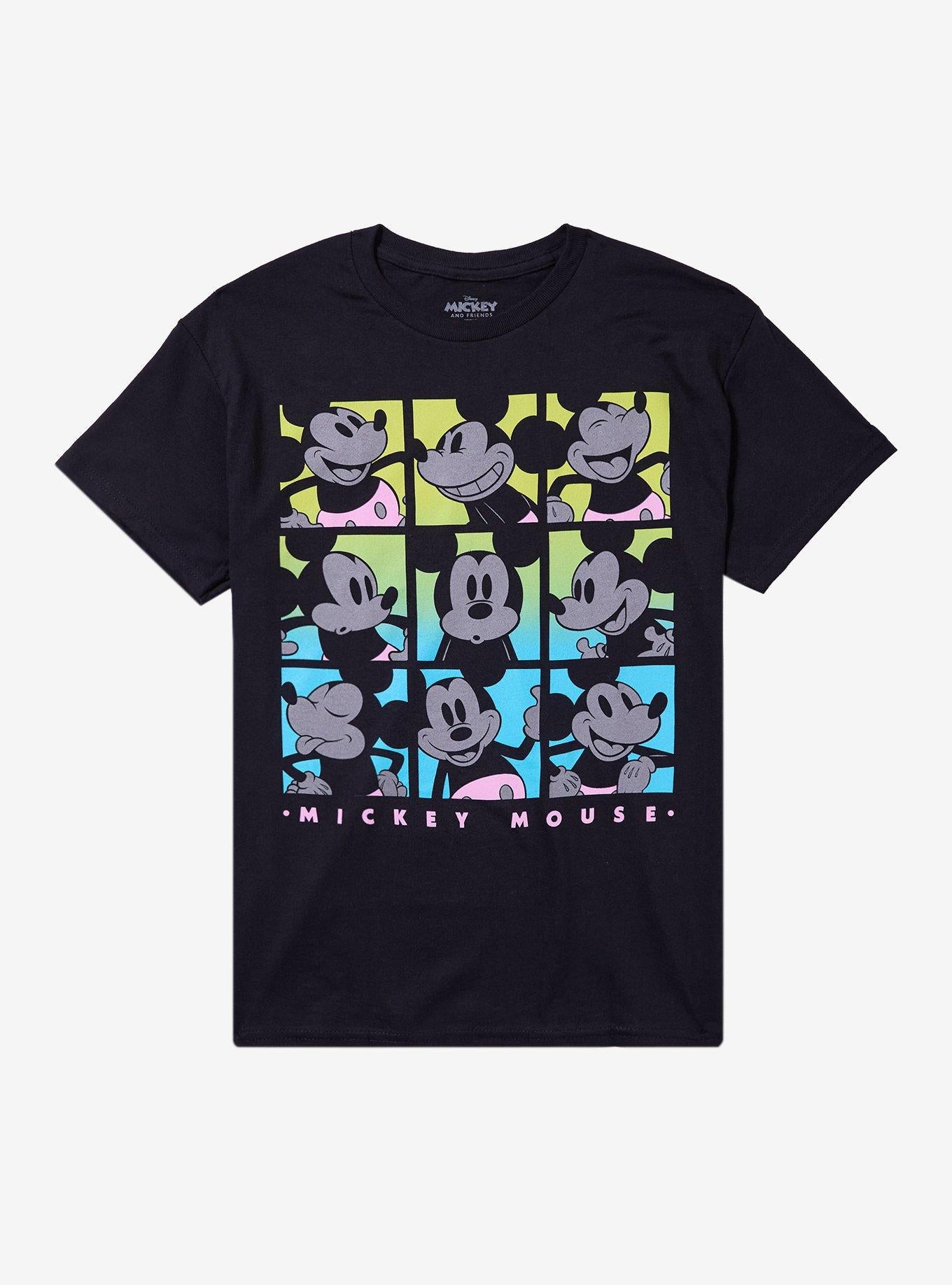 Disney Mickey Mouse Tonal Neon Grid TShirt Graphic Tee | Graphic Tee | Unisex Shirt | Top Trending Fashion