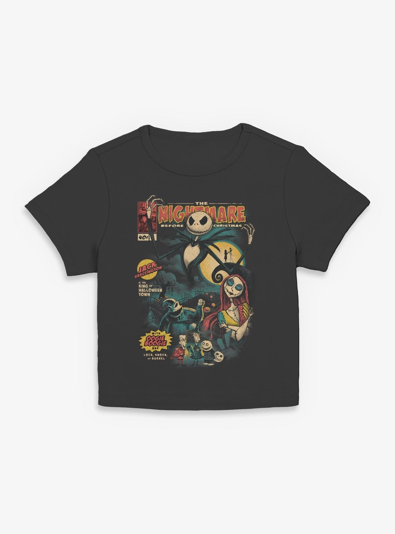 Disney The Nightmare Before Christmas Comic Cover Girls Baby T-shirt | Trendy Graphic Tee | Casual Unisex T-shirt