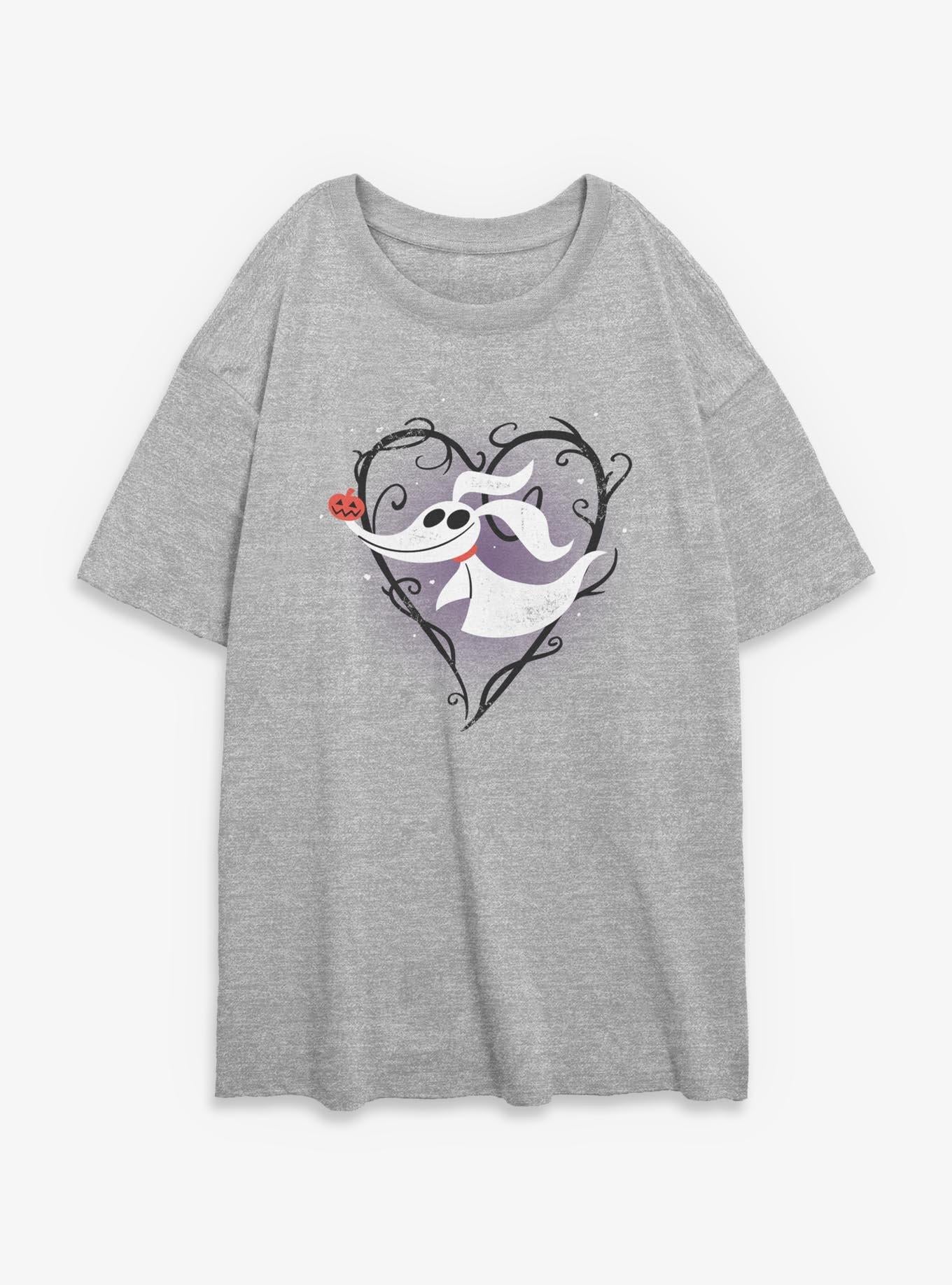 Disney The Nightmare Before Christmas Zero Pumpkin Nose Girls Oversized T-Shirt