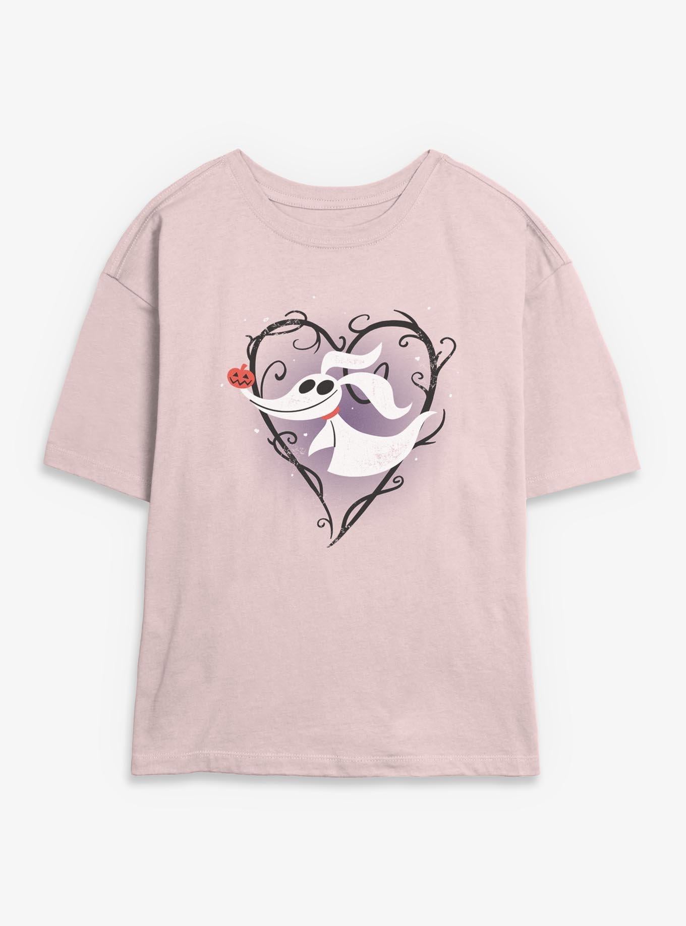 Disney The Nightmare Before Christmas Zero Pumpkin Nose Girls Skimmer T-shirt | Trendy Graphic Tee | Casual Unisex T-shirt