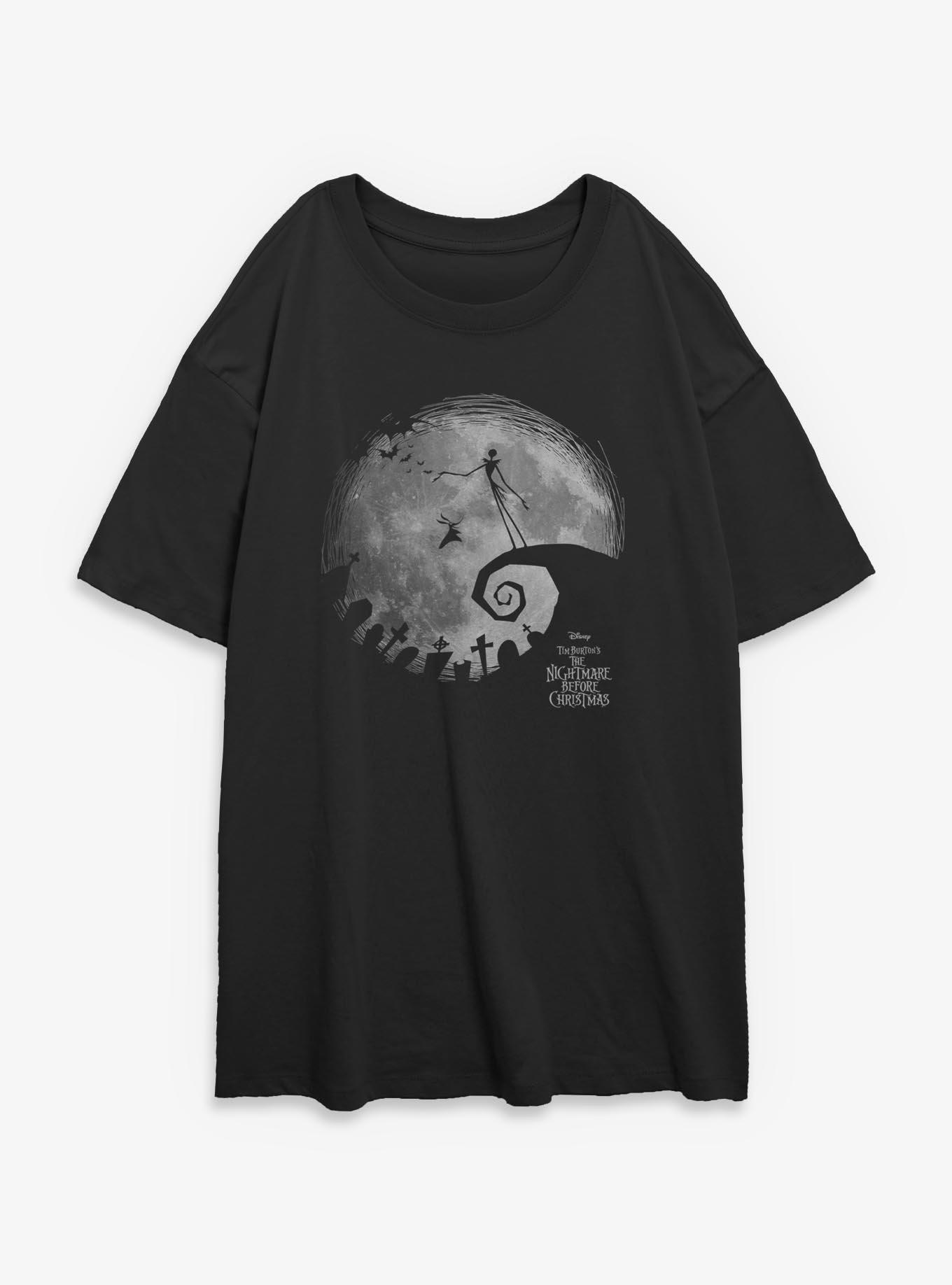 Disney The Nightmare Before Christmas The Nightmare Moon Girls Oversized T-Shirt