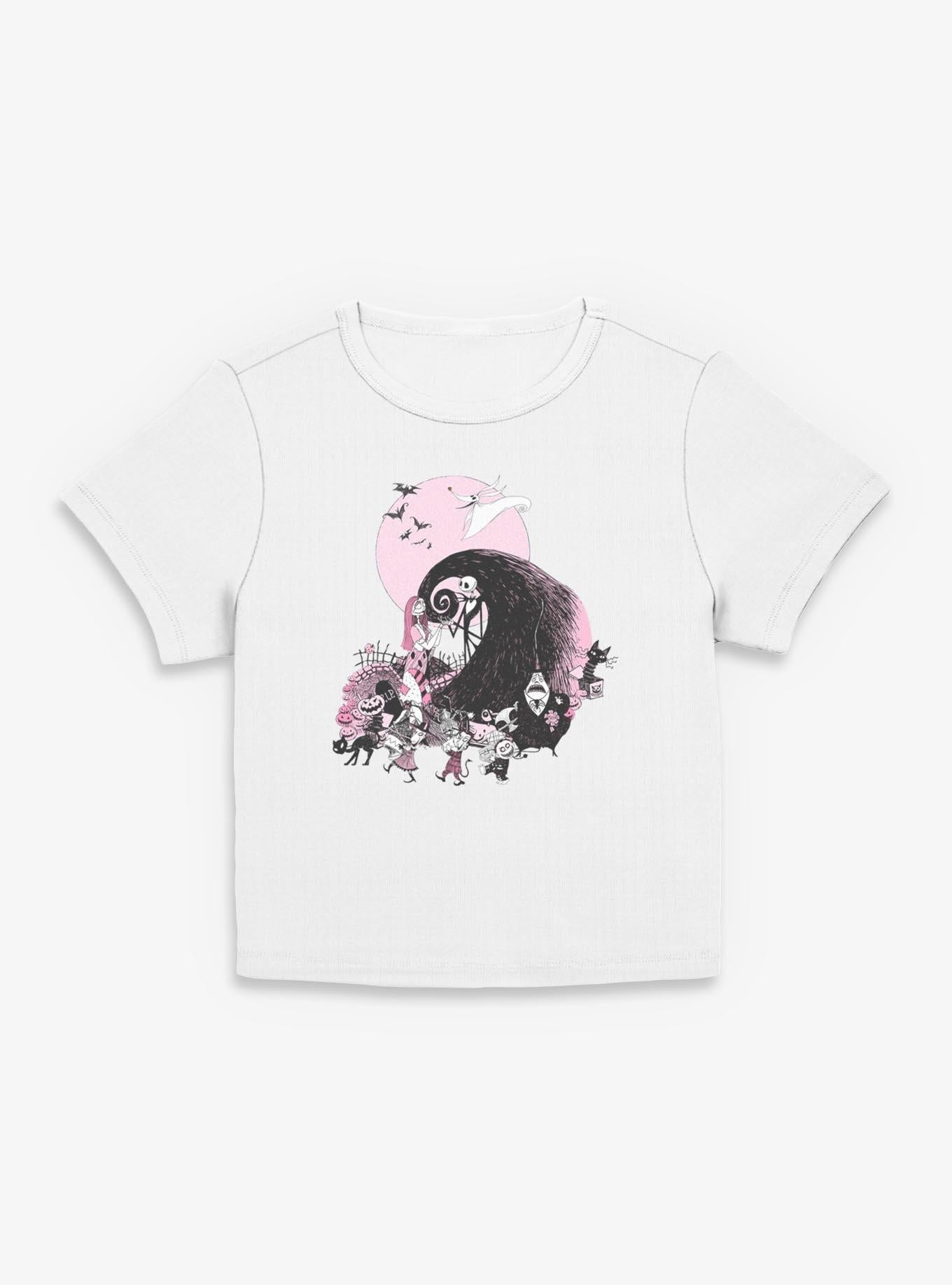 Disney The Nightmare Before Christmas Classic Scene Group Girls Baby T-shirt | Trendy Graphic Tee | Casual Unisex T-shirt