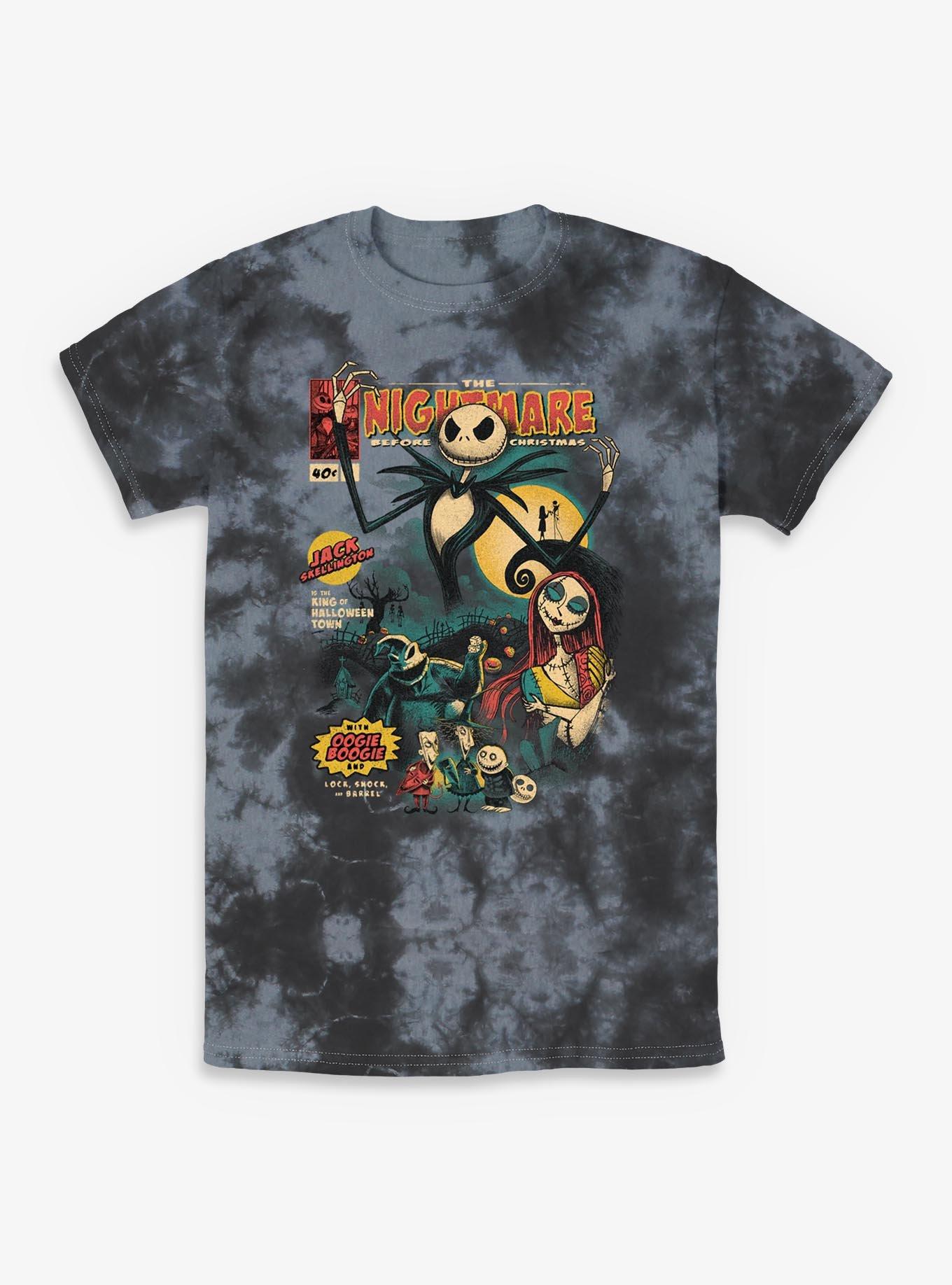 Disney The Nightmare Before Christmas Comic Cover Tie-Dye T-Shirt