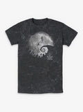 Disney The Nightmare Before Christmas The Nightmare Moon Mineral Wash T-shirt | Trendy Graphic Tee | Casual Unisex T-shirt