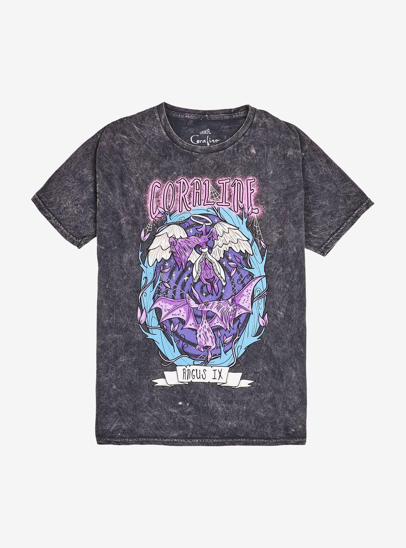 Coraline Angus Angel Dog Dark Wash T-Shirt | Premium Unisex T-Shirt, Trending Graphic Tee