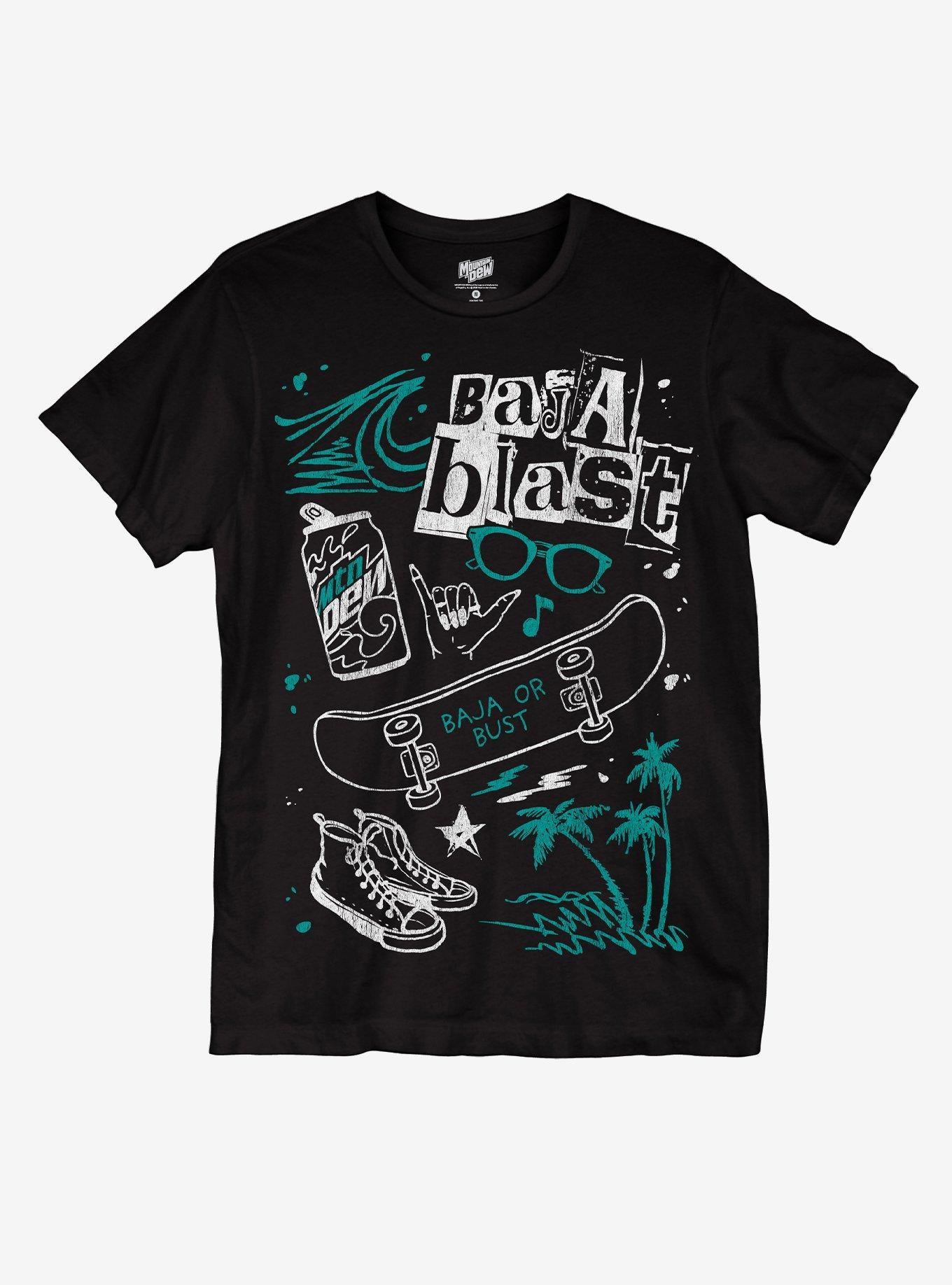 Mountain Dew Baja Blast Collage T-Shirt | Premium Unisex T-Shirt, Trending Graphic Tee