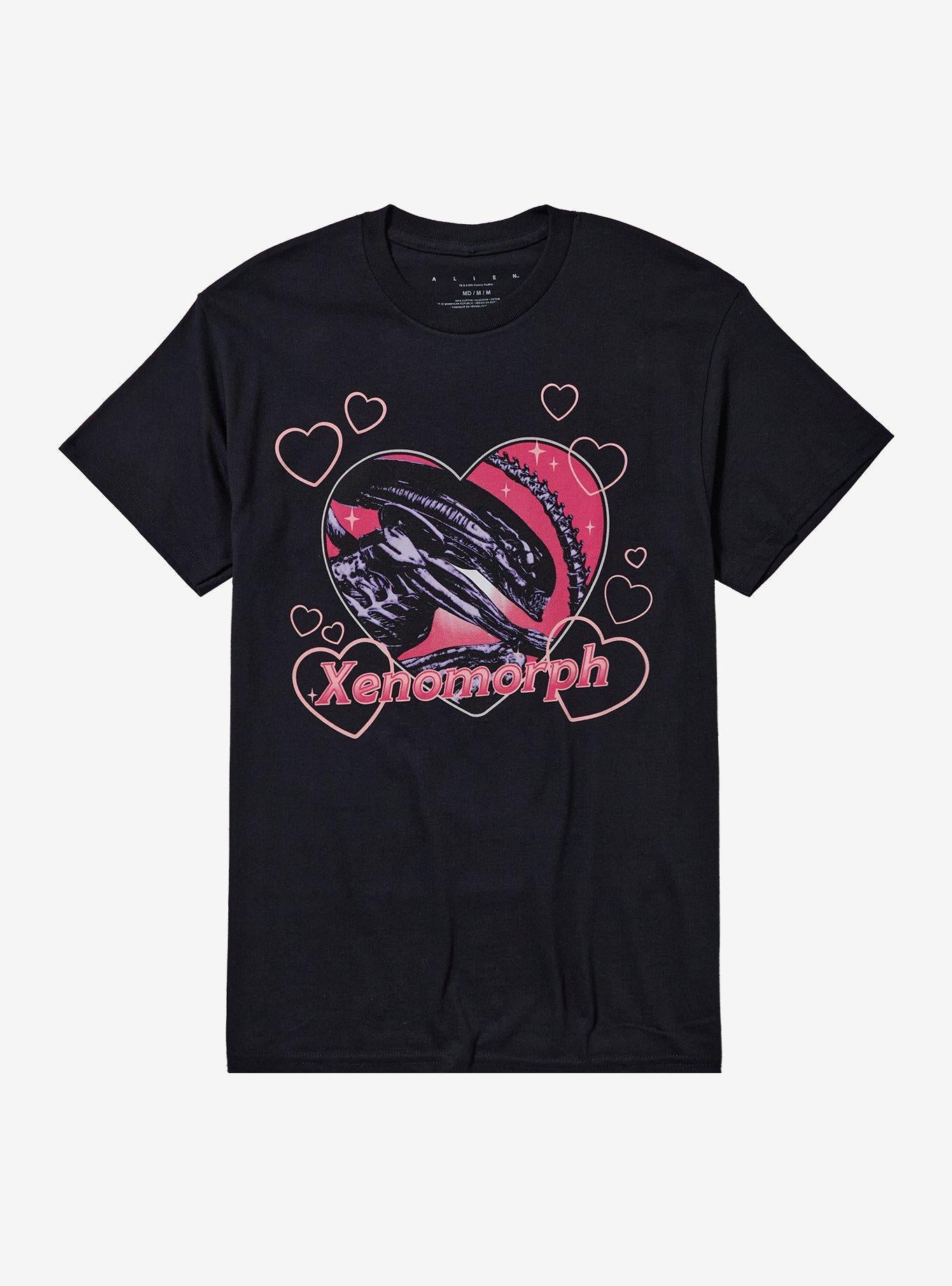 Alien Xenomorph Hearts T-Shirt | Premium Unisex T-Shirt, Trending Graphic Tee