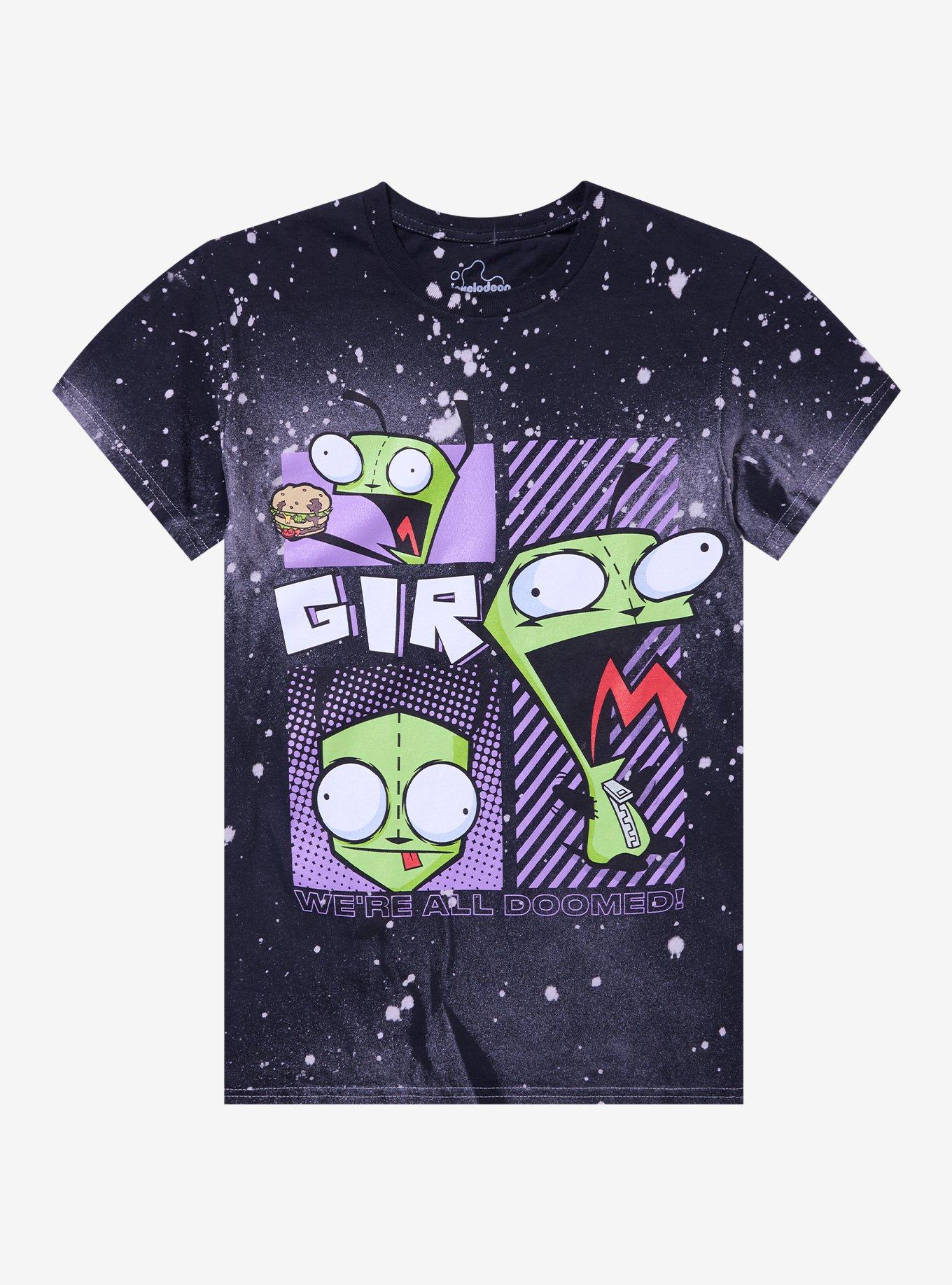 Invader Zim Gir All Doomed Splatter Dye T Shirt