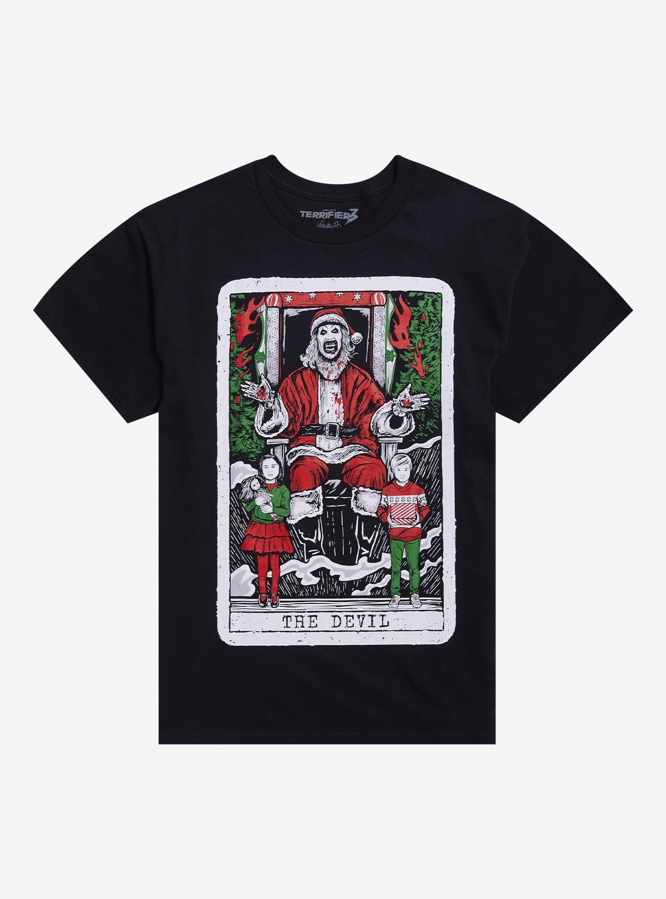 Terrifier 3 Santa Tarot T-Shirt By Vertebrae33 | Premium Unisex T-Shirt, Trending Graphic Tee