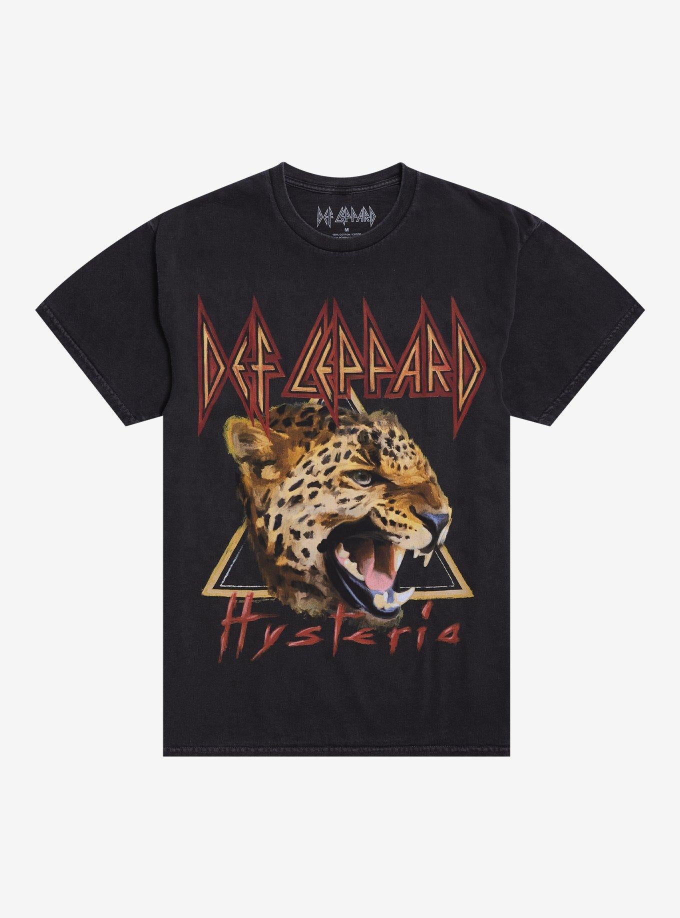 Def Leppard Hysteria Leopard Triangle T Shirt