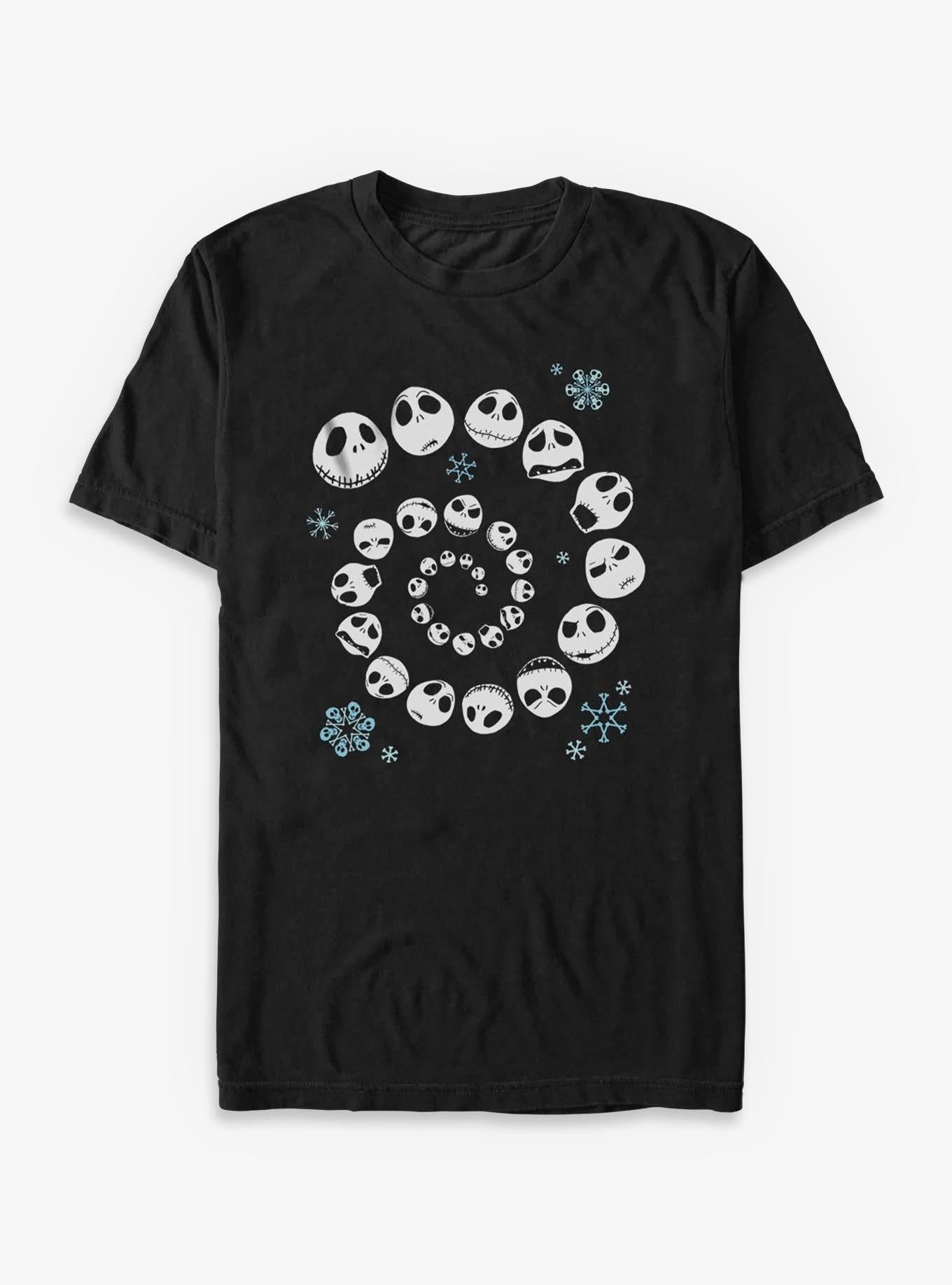 Disney The Nightmare Before Christmas Jack Skeleton Snow Flakes T-Shirt