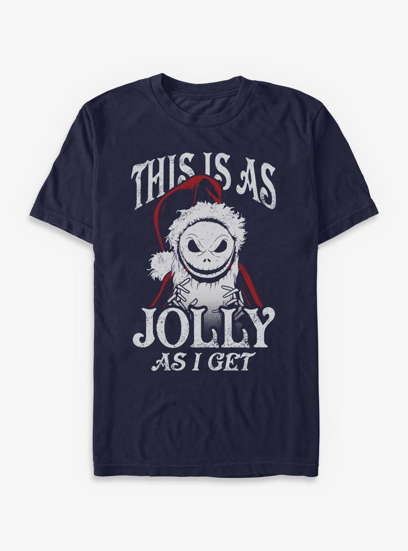Disney The Nightmare Before Christmas Jolly Santa Jack T-shirt | Trendy Graphic Tee | Casual Unisex T-shirt