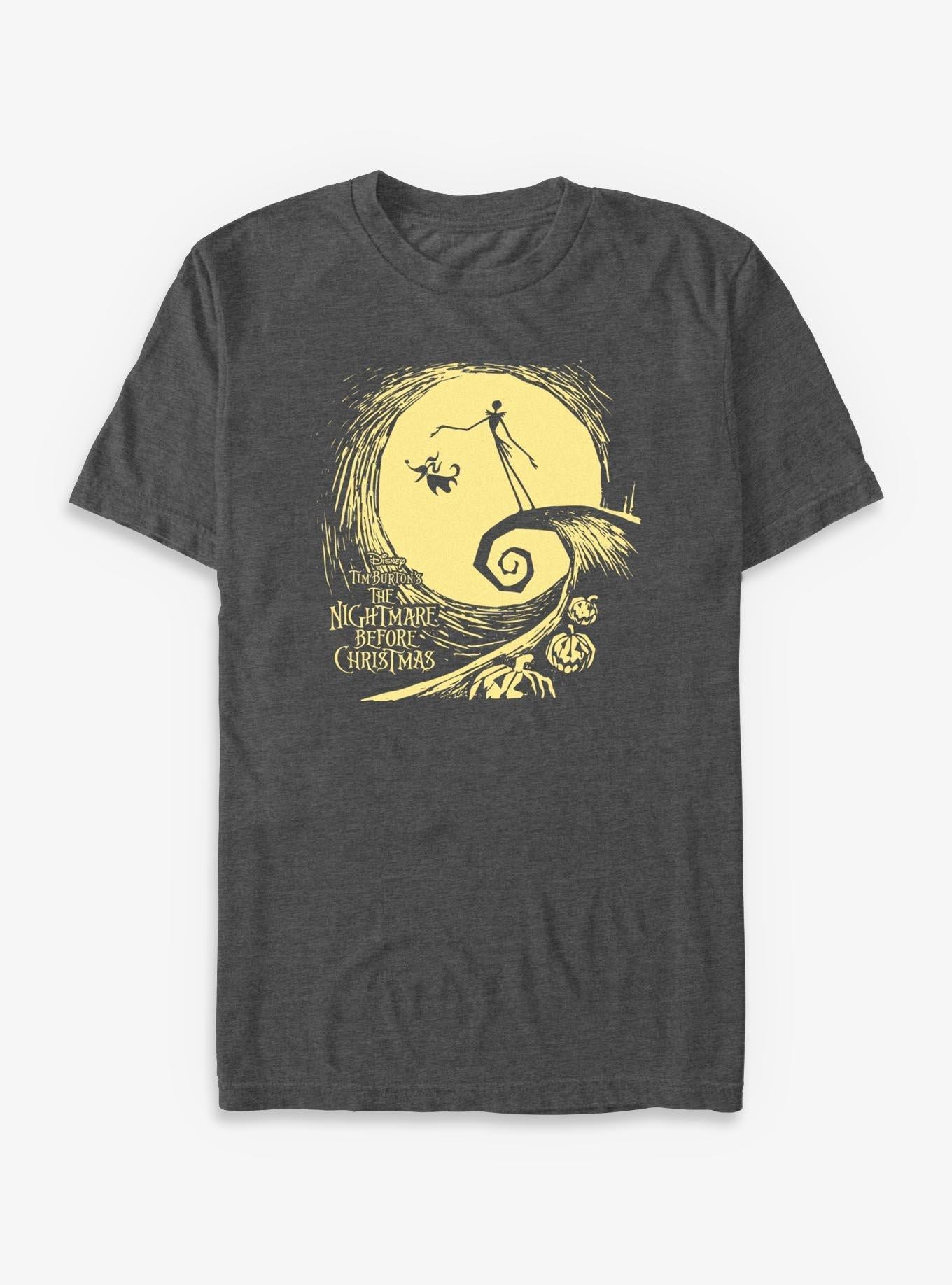 Disney The Nightmare Before Christmas Jack & Zero On Hill T-Shirt
