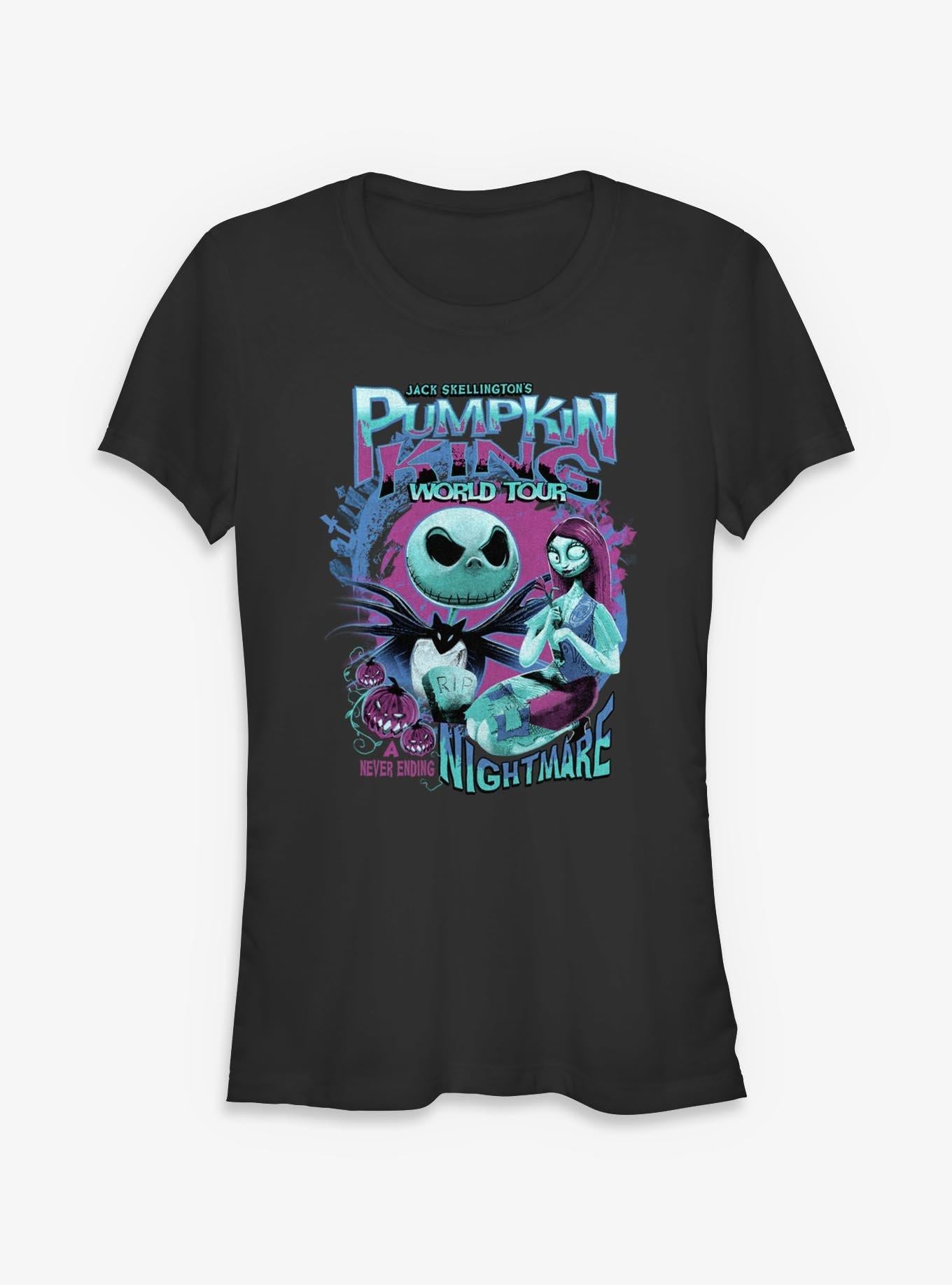 Disney The Nightmare Before Christmas Pumpkin King World Tour Girls T-Shirt