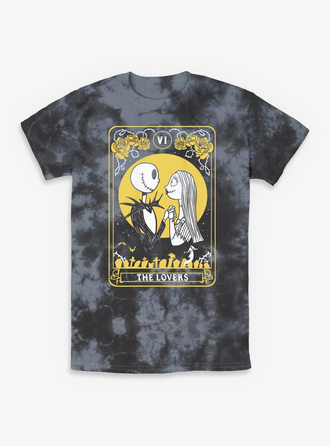 Disney The Nightmare Before Christmas The Lovers Tarot Tie-Dye T-Shirt