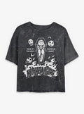 Disney The Nightmare Before Christmas Jack Ruler Of The Night Girls Mineral Wash Crop T-Shirt