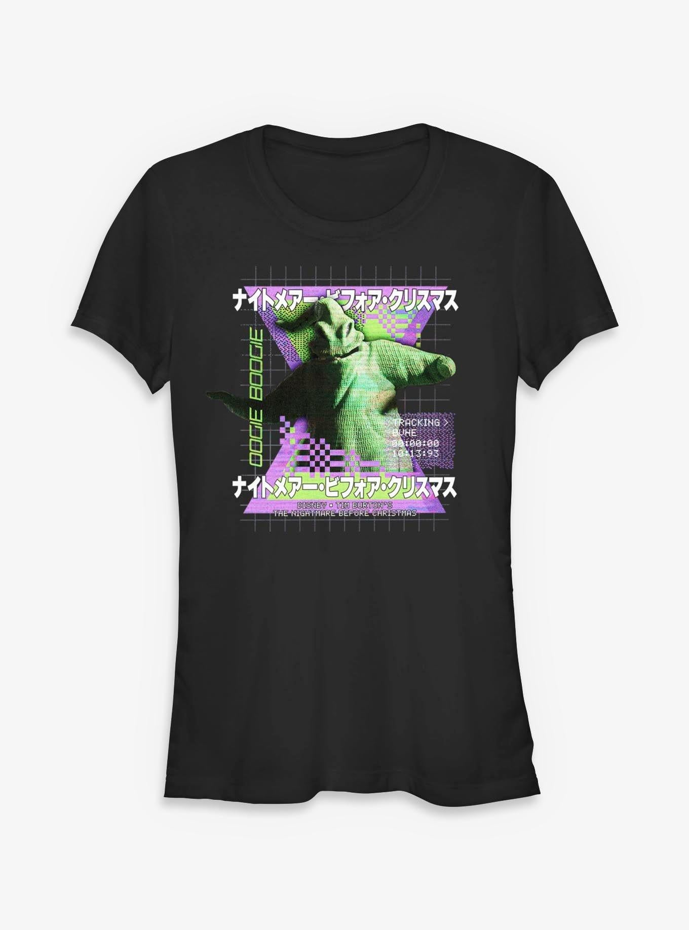 Disney The Nightmare Before Christmas Vaporwave Oogie Girls T-Shirt