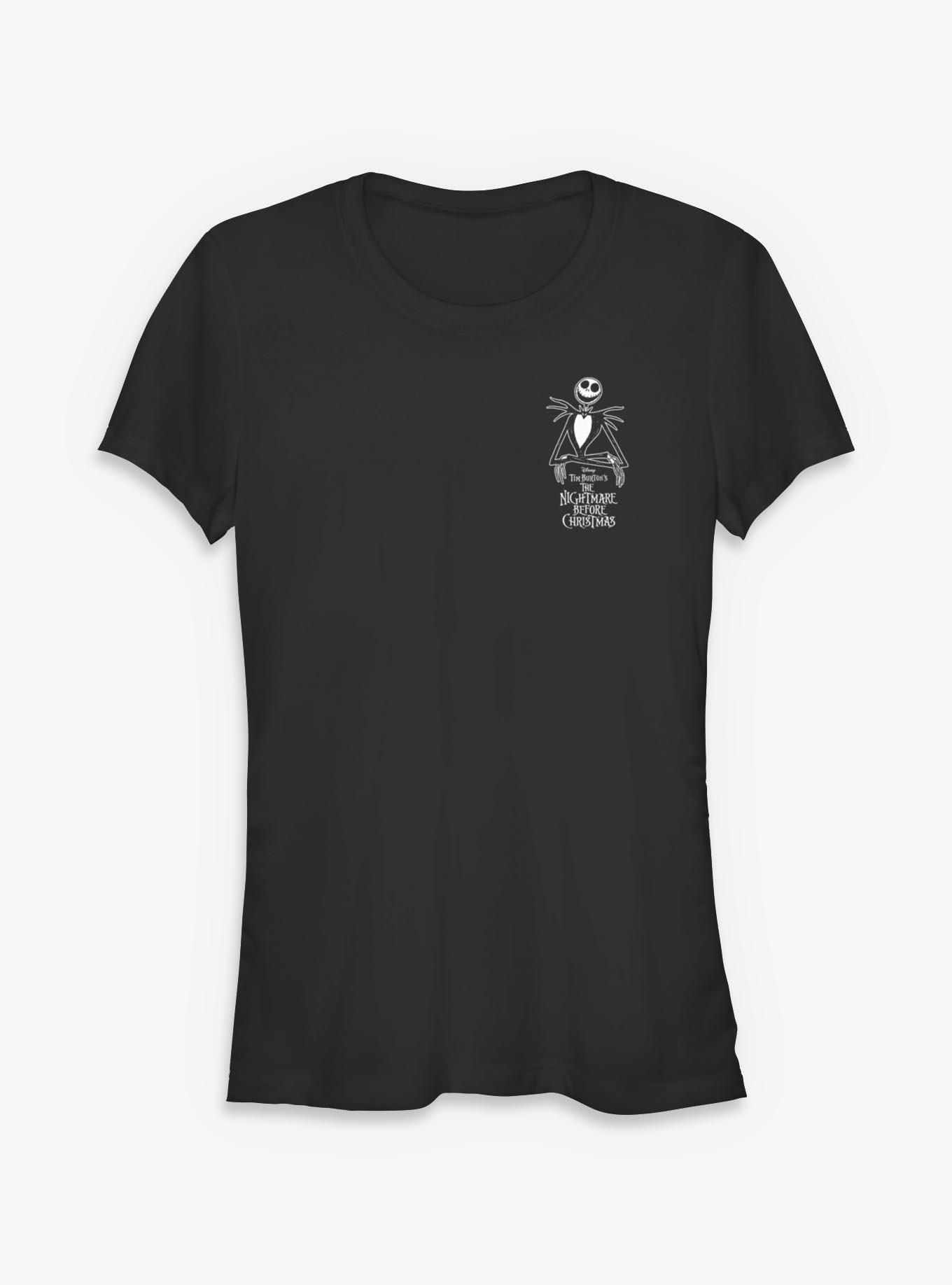 Disney The Nightmare Before Christmas Jack Pocket Logo Girls T-Shirt