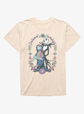 Disney The Nightmare Before Christmas Jack and Sally Flowers Mineral Wash T-Shirt Hot Topic Exclusive T-Shirt | Exclusive Edition | Must-Have Style
