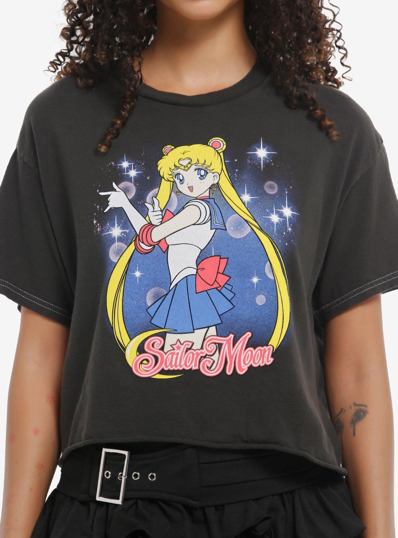 Pretty Guardian Sailor Moon Star Bubbles Girls Crop T-Shirt | Premium Unisex T-Shirt, Trending Graphic Tee