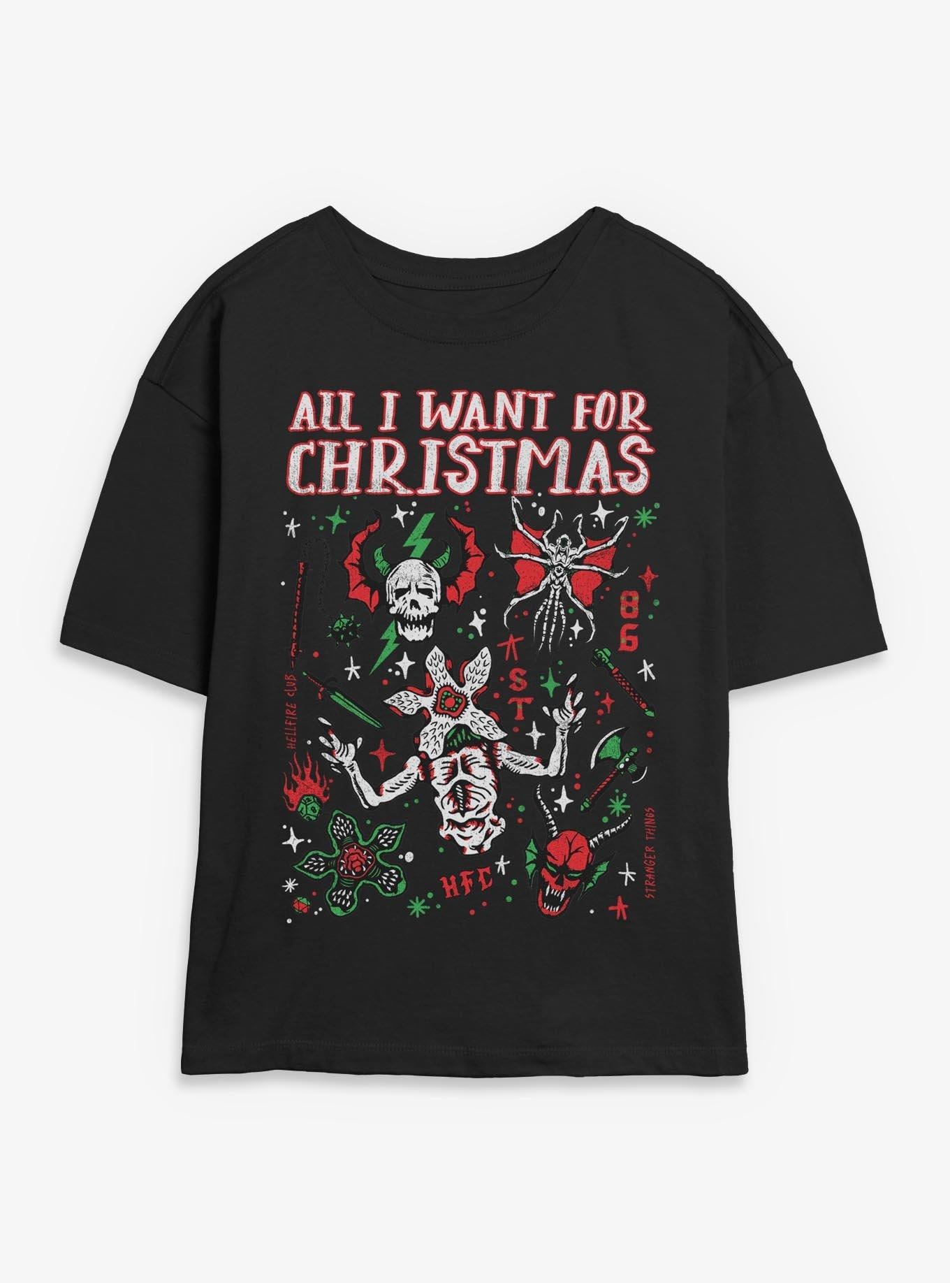 Stranger Things Christmas Flash Sheet Girls Skimmer T-Shirt T-Shirt | Premium Graphic | Must-Have Style