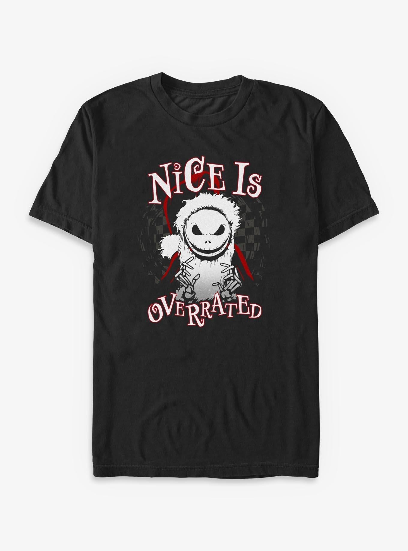 Disney The Nightmare Before Christmas Santa Jack Nice Is Overrated Big & Tall T-Shirt