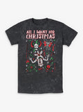 Stranger Things Christmas Flash Sheet Mineral Wash T-Shirt T-Shirt | Best-Selling Artwork | Top Pick For Fans