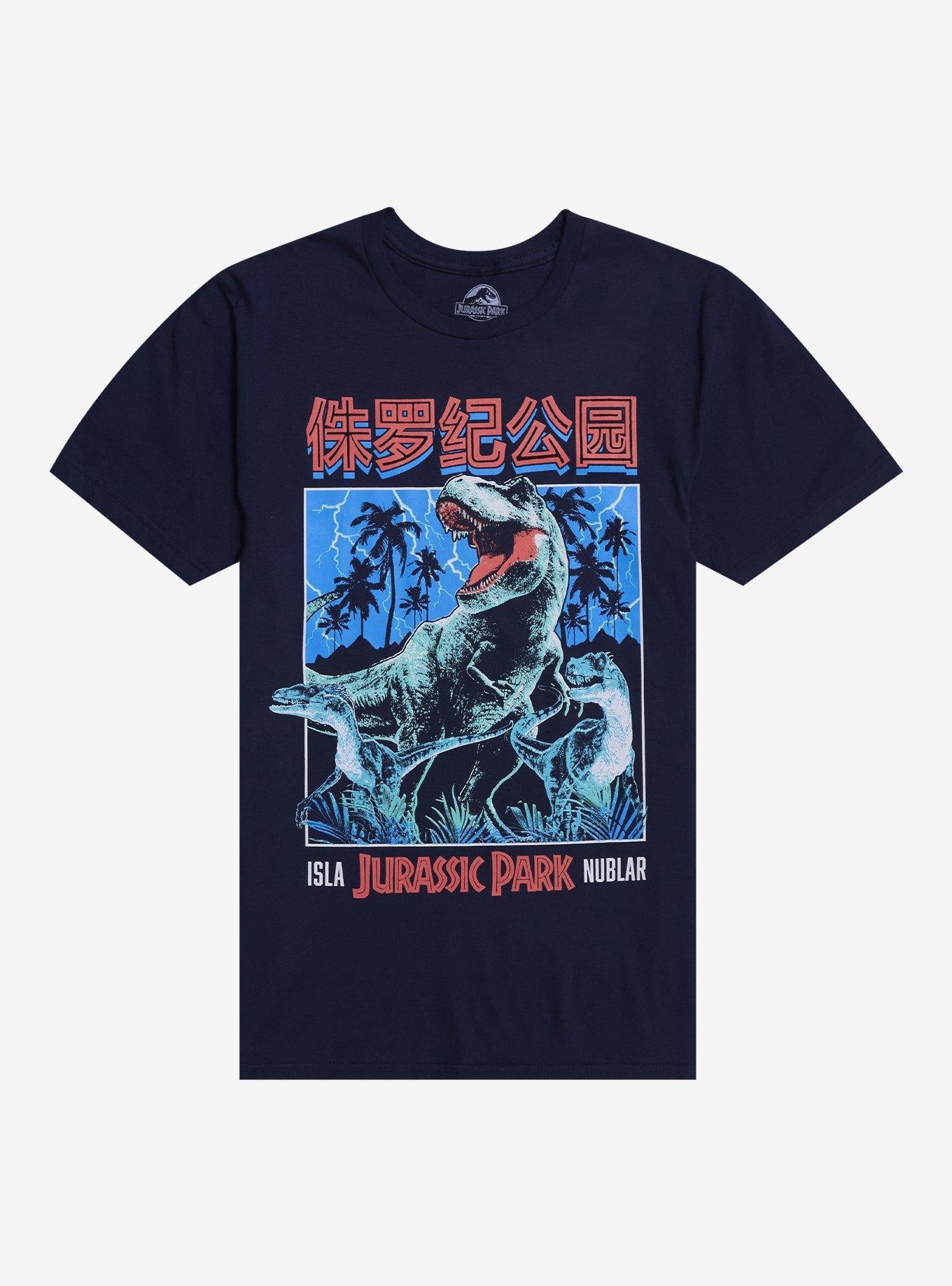 Jurassic Park Lightning Dinosaurs T Shirt