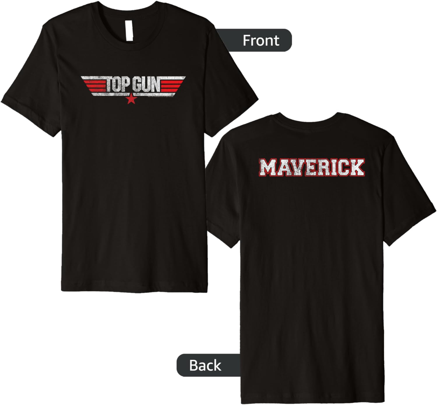 Top Gun Front Back Maverick Logo Action Movie Premium