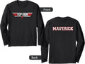 Top Gun Front Back Maverick Logo Action Movie Long Sleeve