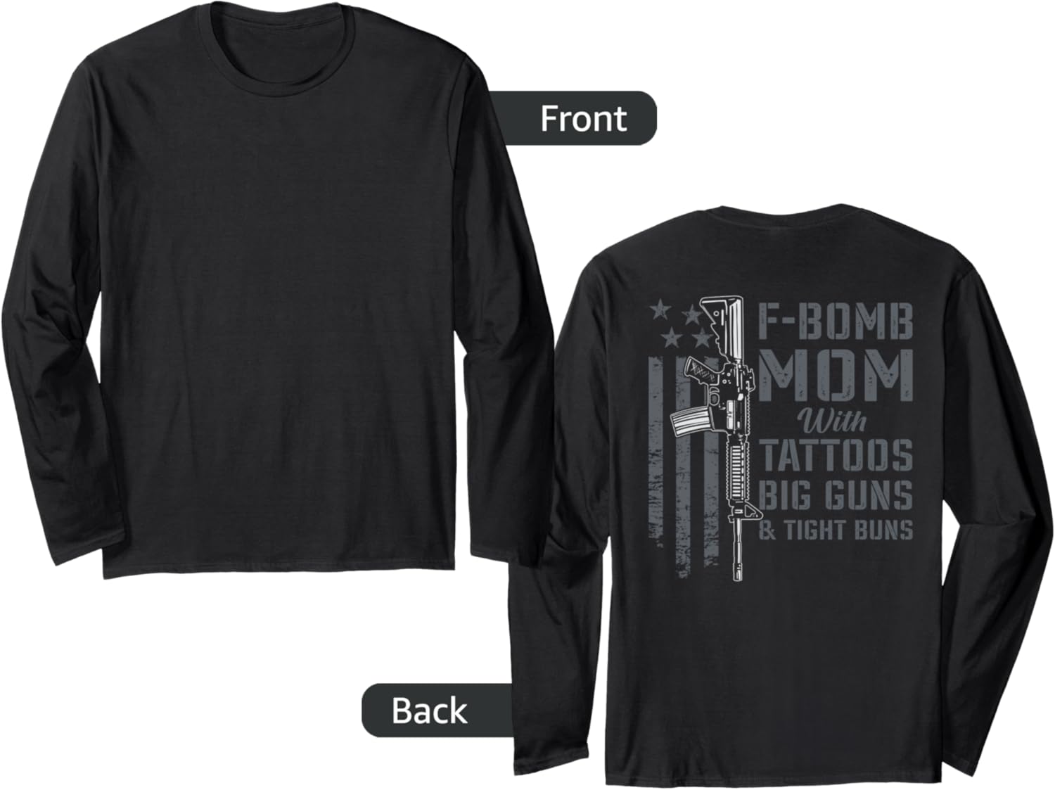 F Bomb Mom Tattoos Big Guns Tight Buns Gun Mama On Back
