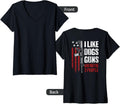 Womens I Like Guns Dogs Maybe 3 People Funny Gun On Back
