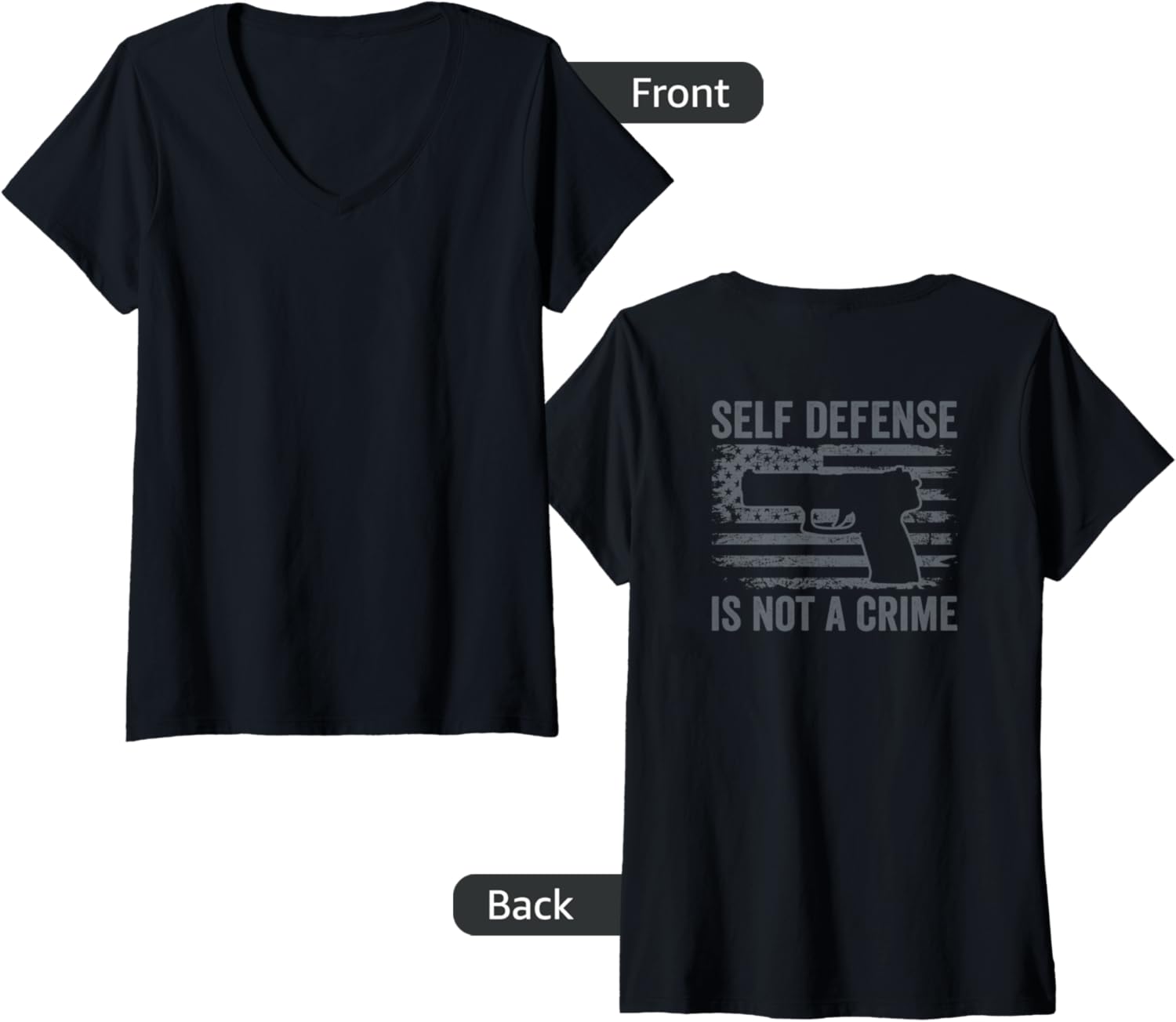 Womens Self Defense Is Not A Crime 9Mm Pistol Pro Gun On